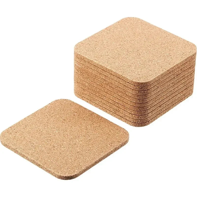 1/6Pcs Natural Round/ Square Coasters