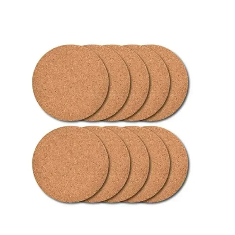 1/6Pcs Natural Round/ Square Coasters