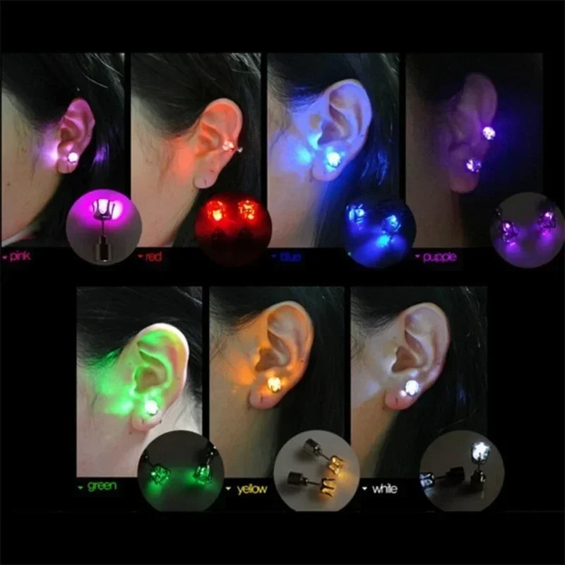 Party Light Up LED Ear Studs