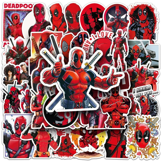 10/30/50pcs Deadpool Cartoon Stickers