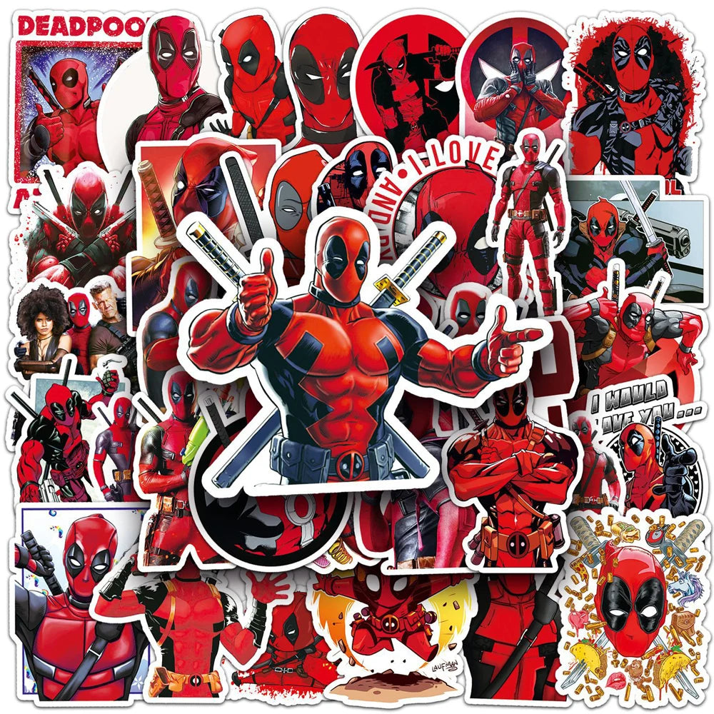 10/30/50pcs Deadpool Cartoon Stickers