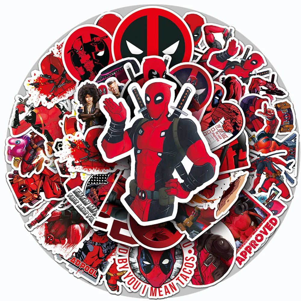 10/30/50pcs Deadpool Cartoon Stickers