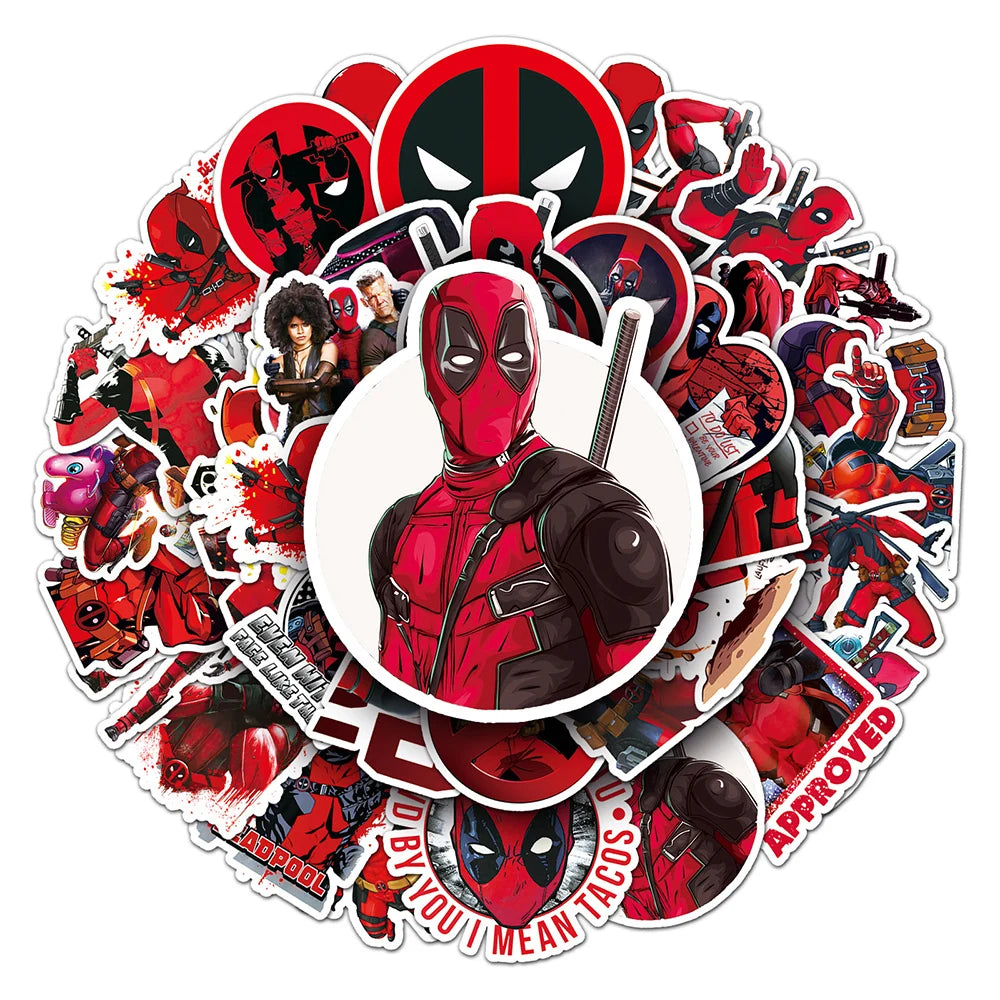 10/30/50pcs Deadpool Cartoon Stickers