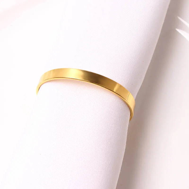 10pcs Golden Napkin Rings Holder