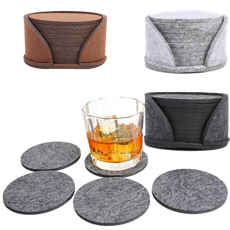 10pcs Round Felt Dining Coaster