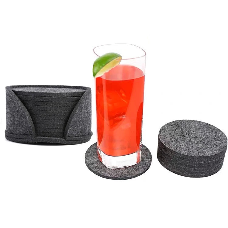 10pcs Round Felt Dining Coaster