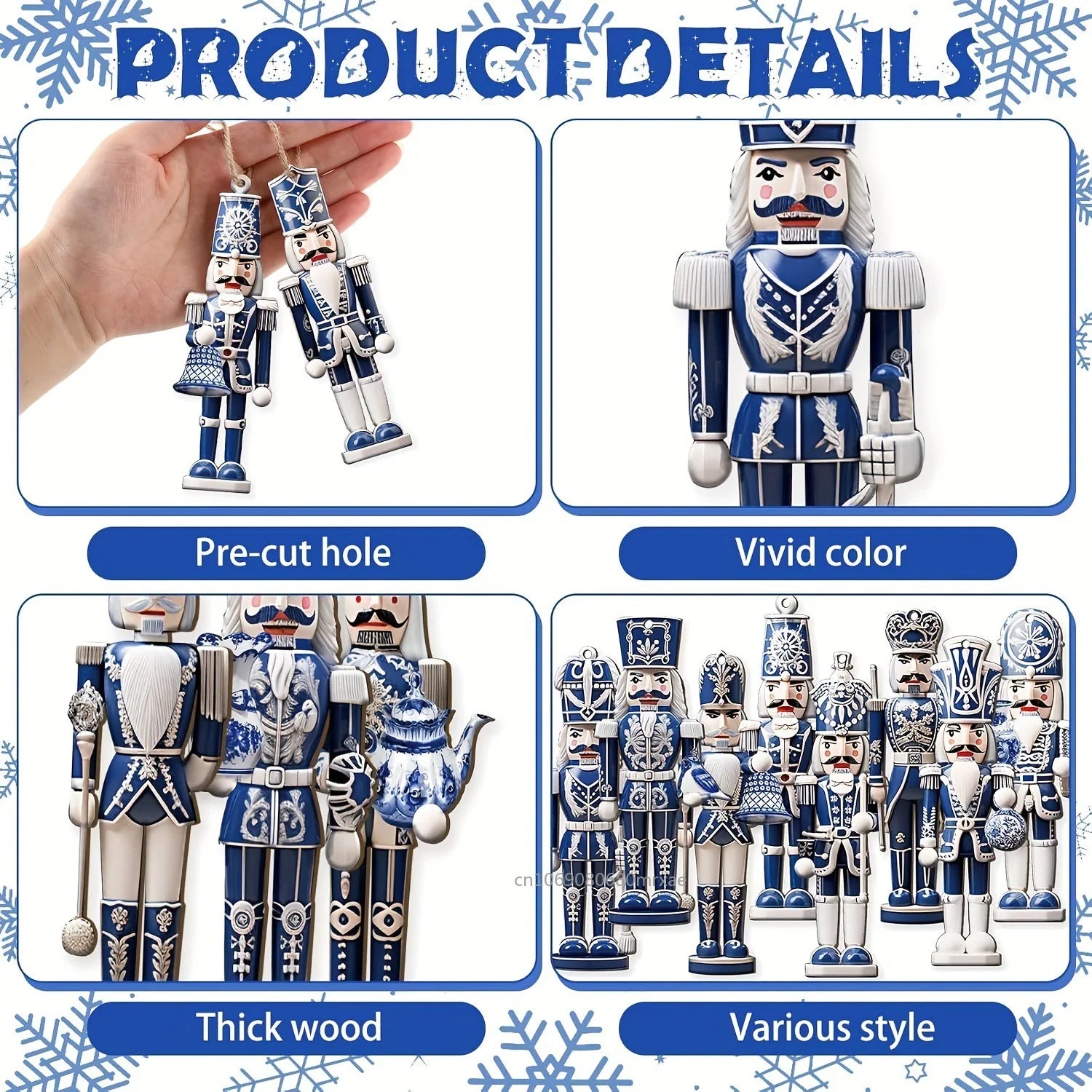 12Pcs Nutcracker Soldier Ornament