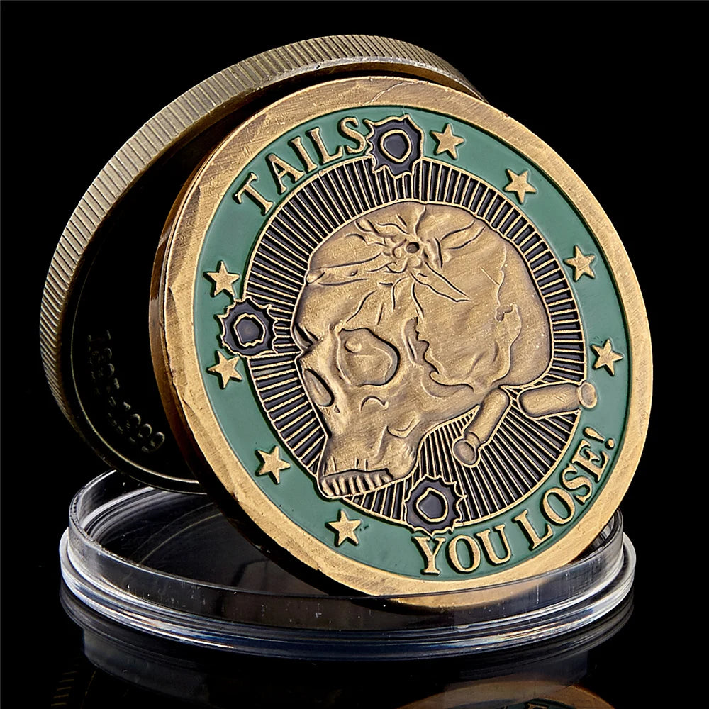 1775 Heads We Win Tails You Lose Skull Coin