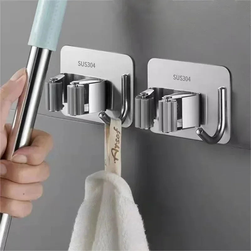 1PC Stainless Steel Mop Hook/ Holder