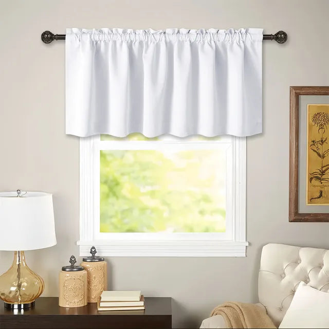 Valance Cafe Window Rod Pocket Curtain