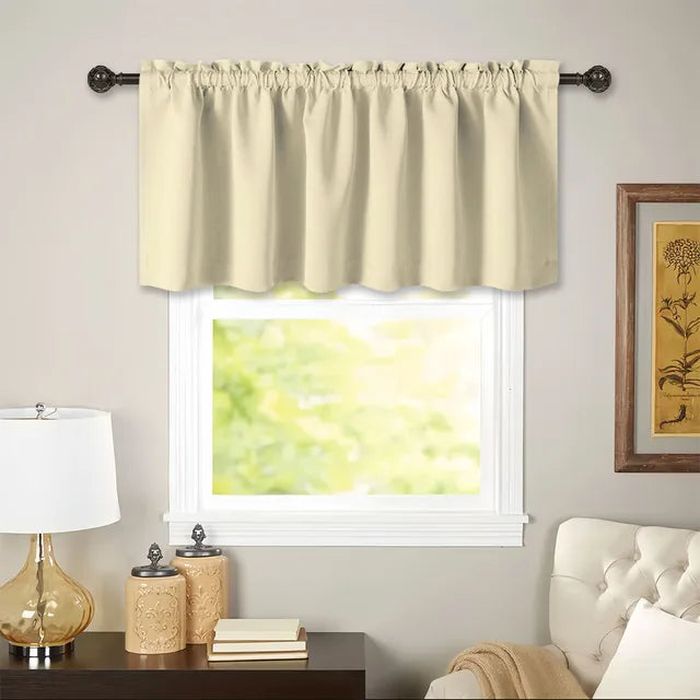 Valance Cafe Window Rod Pocket Curtain