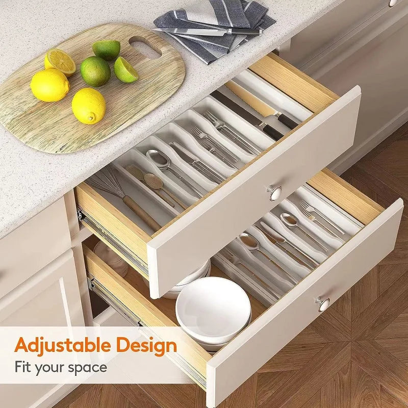 1PCS Durable Expandable Utensil Tray