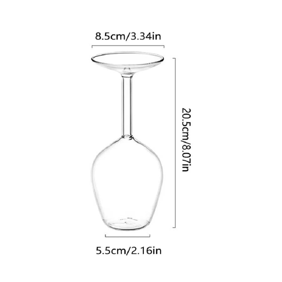 1pc, 13.5oz Upside Down Wine Glass