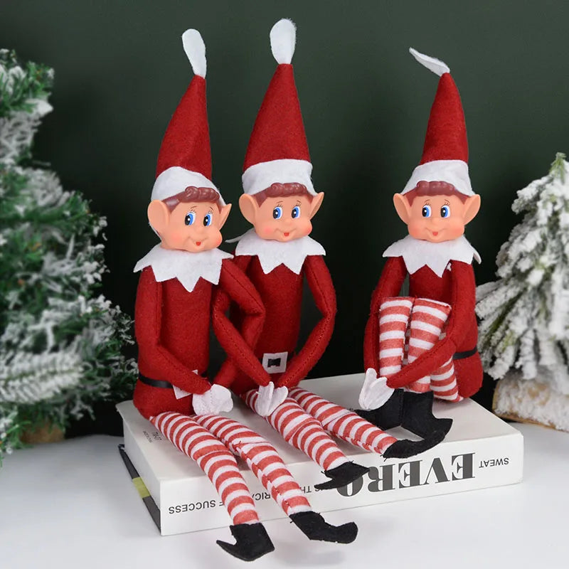 1pc 44cm Red Christmas Elf Doll