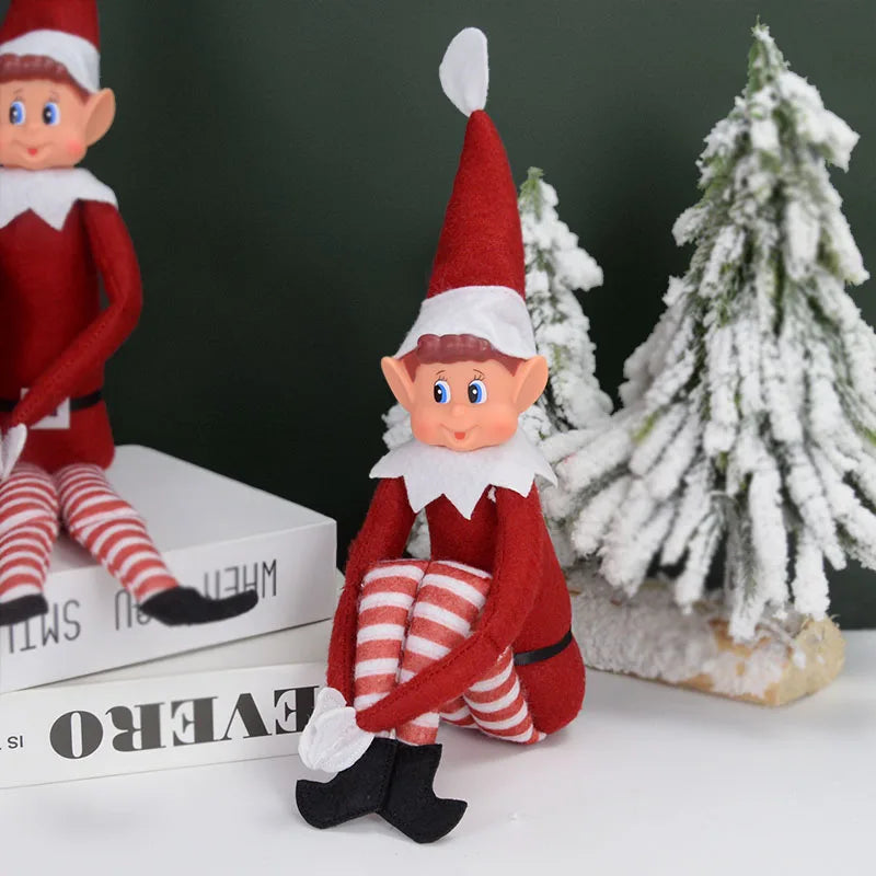 1pc 44cm Red Christmas Elf Doll