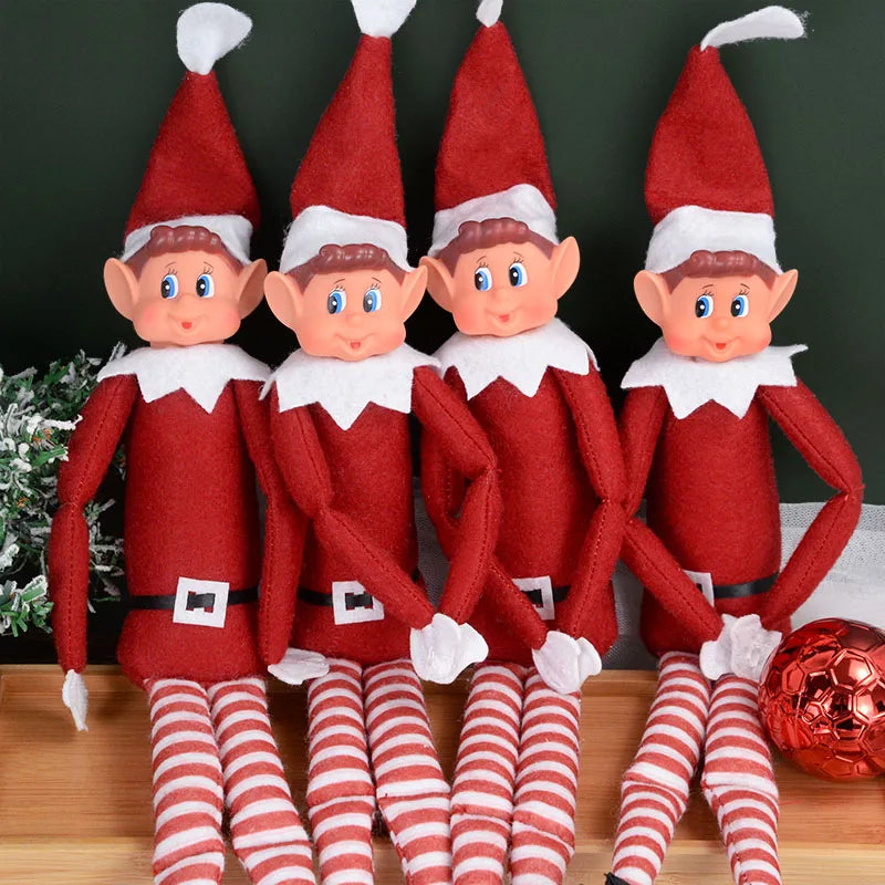 1pc 44cm Red Christmas Elf Doll