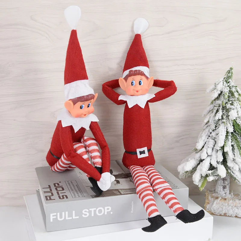 1pc 44cm Red Christmas Elf Doll