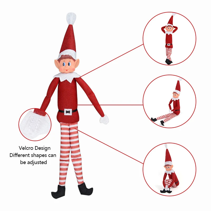 1pc 44cm Red Christmas Elf Doll