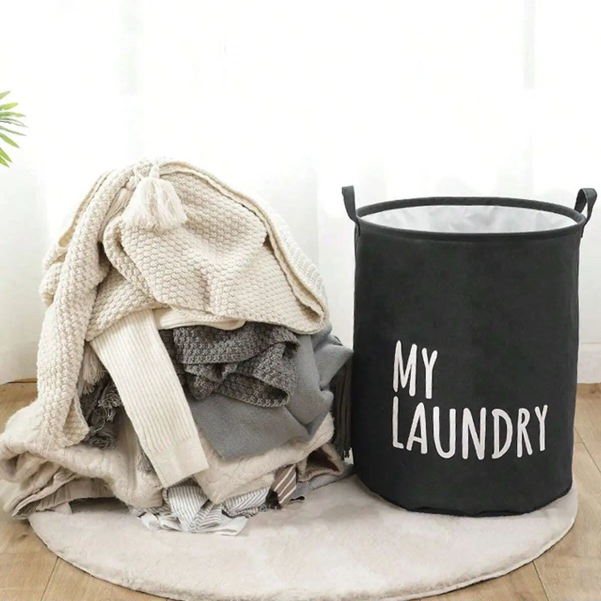 Foldable Drawstring Laundry Basket