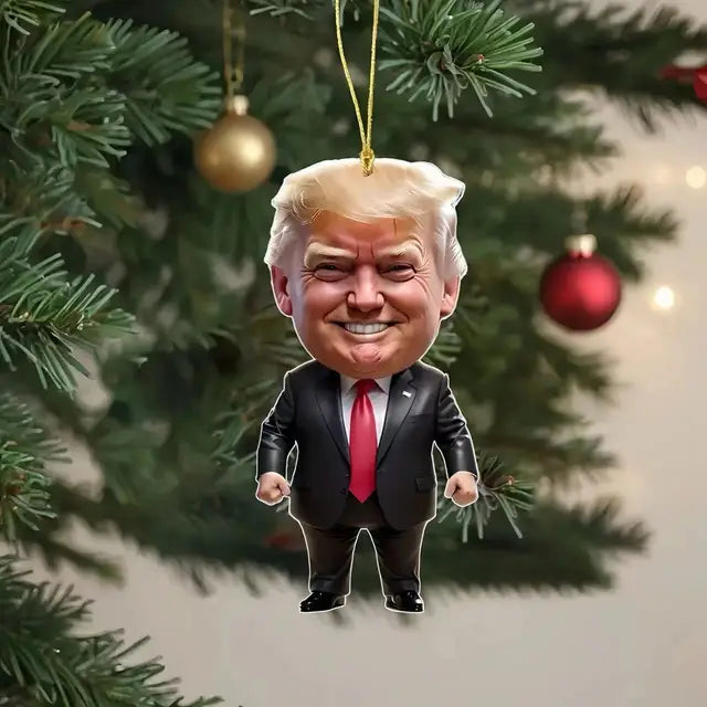 1pc Trump-Inspired Christmas Ornament