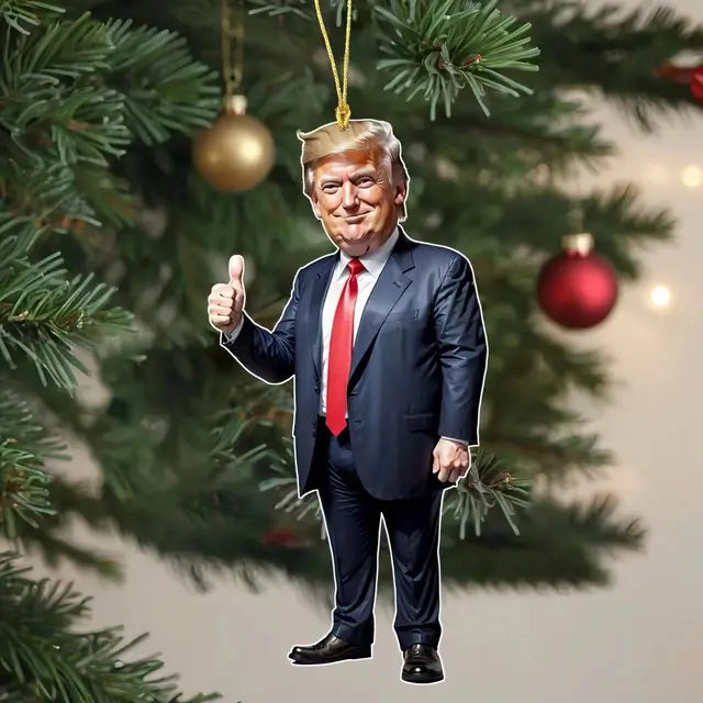 1pc Trump-Inspired Christmas Ornament