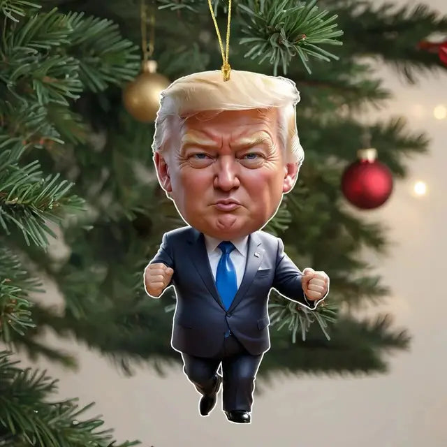 1pc Trump-Inspired Christmas Ornament