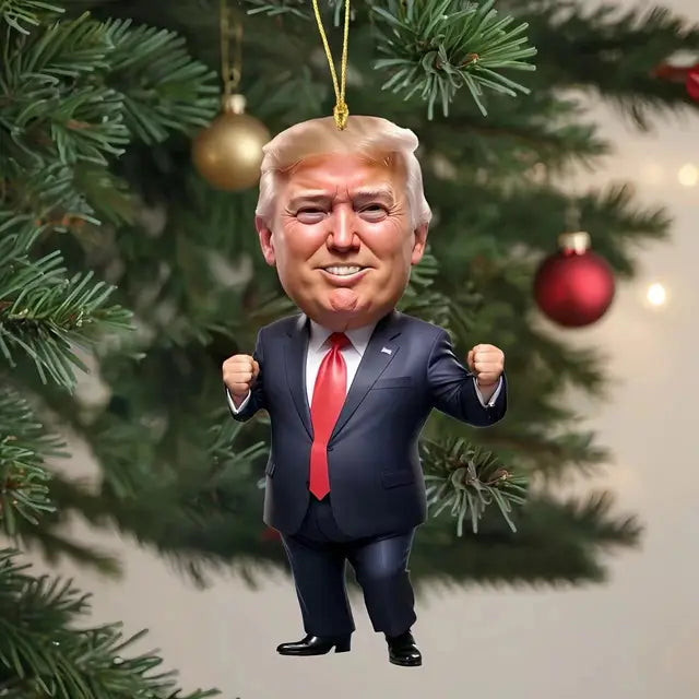 1pc Trump-Inspired Christmas Ornament