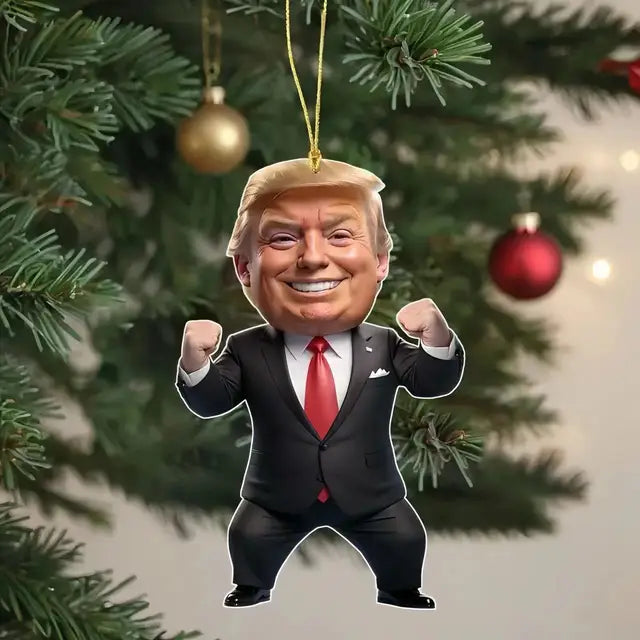 1pc Trump-Inspired Christmas Ornament