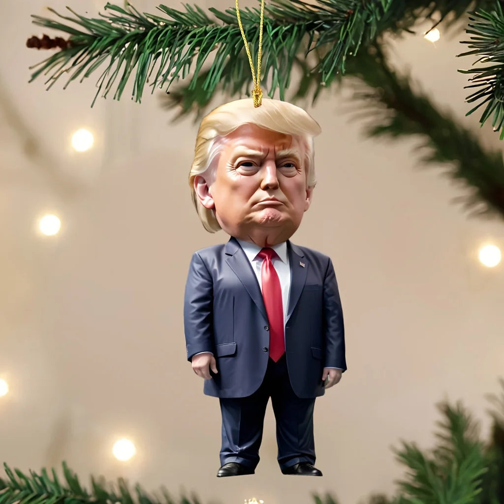 1pc Trump-Inspired Christmas Ornament