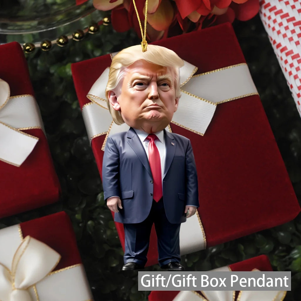 1pc Trump-Inspired Christmas Ornament