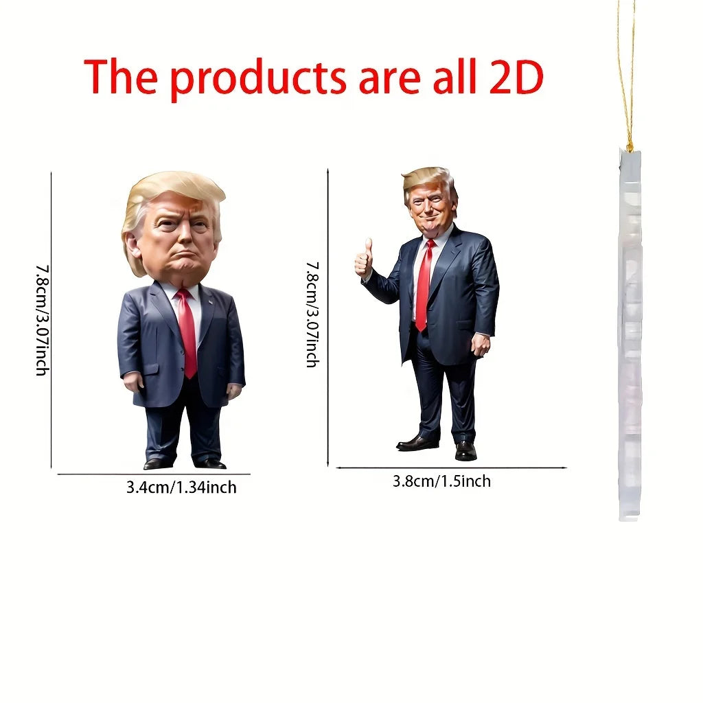 1pc Trump-Inspired Christmas Ornament