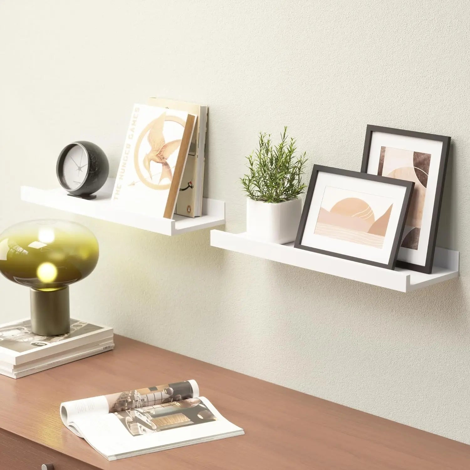 2 PC Floating Shelves, Wall Mounted