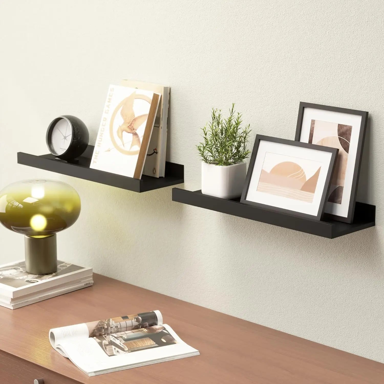 2 PC Floating Shelves, Wall Mounted