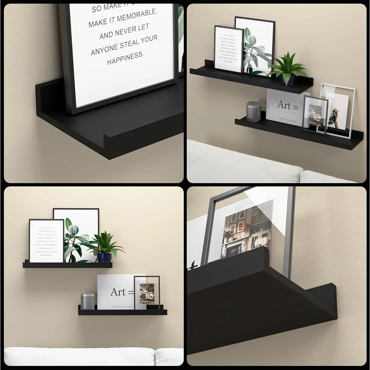 2 PC Floating Shelves, Wall Mounted