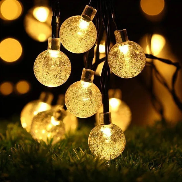 Solar Crystal Ball LED Lights