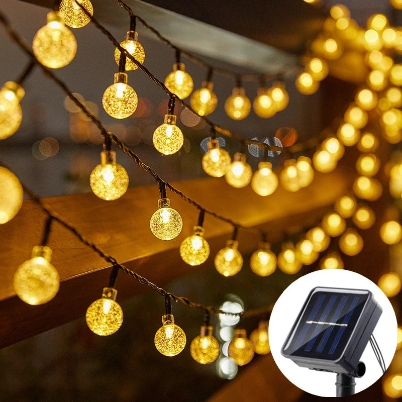 Solar Crystal Ball LED Lights