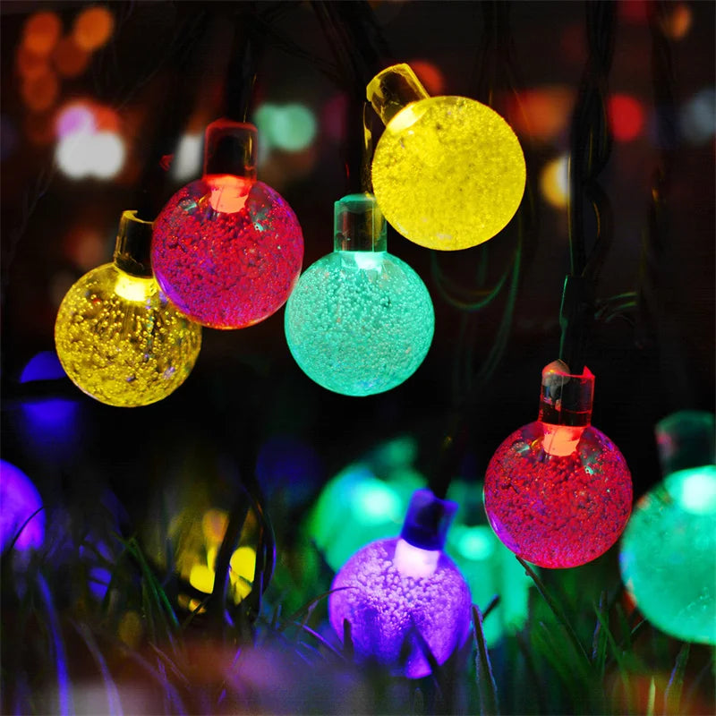 Solar Crystal Ball LED Lights