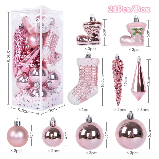 21Pcs/box Christmas Ornaments