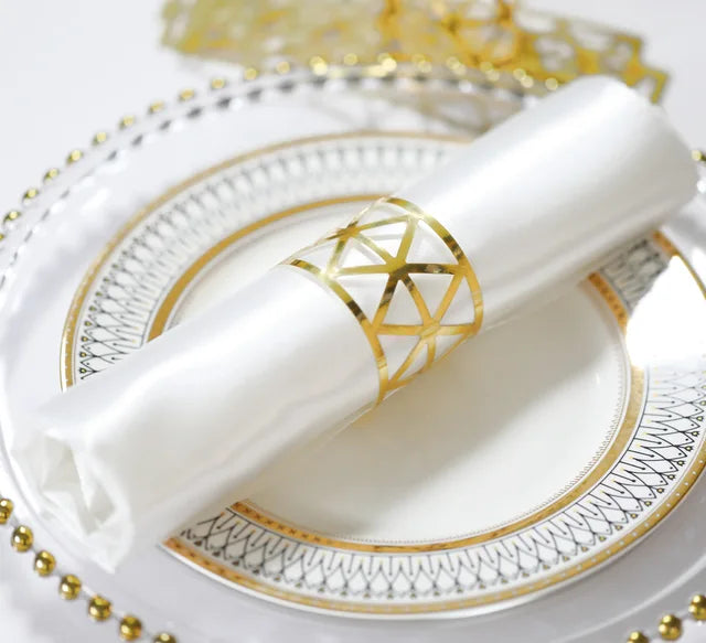 25/50 Pcs Disposable 3D circular Napkin Rings