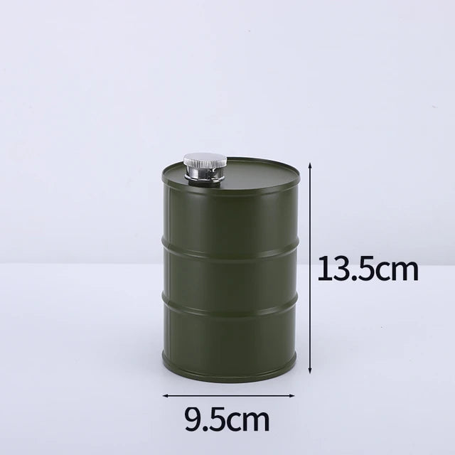 25oz Oil Drums Whisky Flask