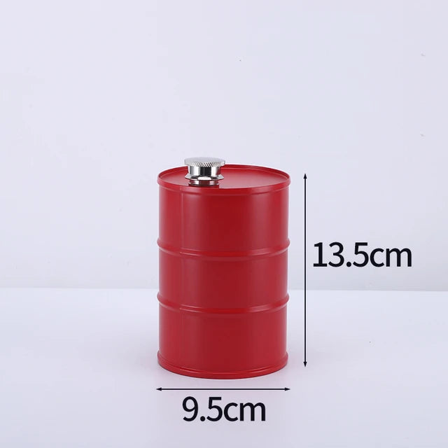 25oz Oil Drums Whisky Flask