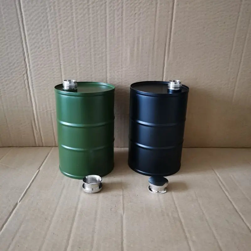 25oz Oil Drums Whisky Flask