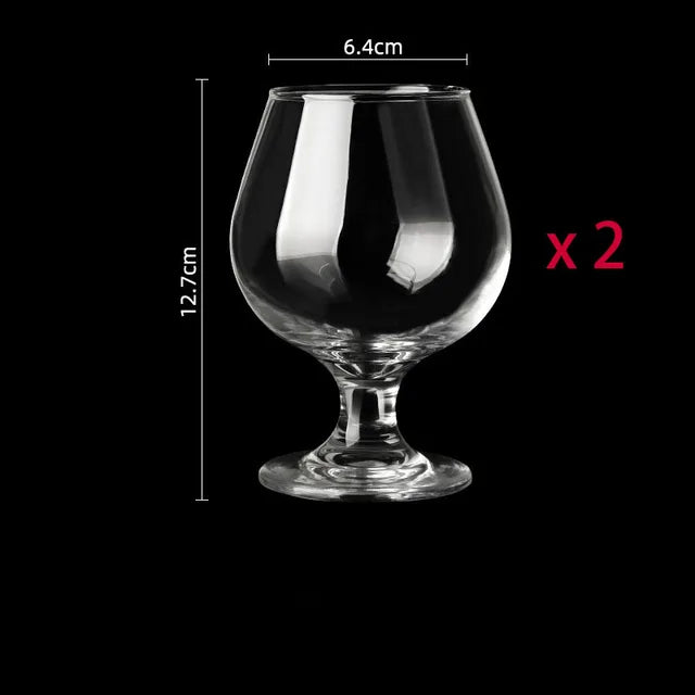 2pcs Glass Whiskey Wine Cup Set