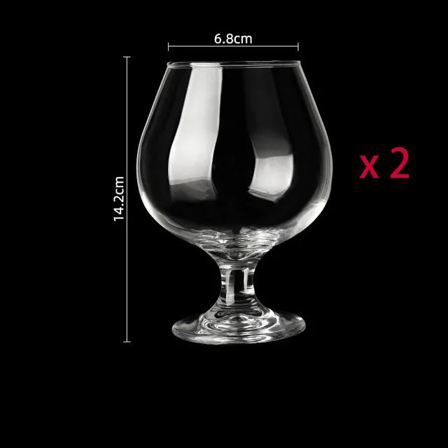 2pcs Glass Whiskey Wine Cup Set