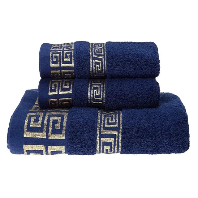 3 Piece Bath Towels Set 100% Cotton