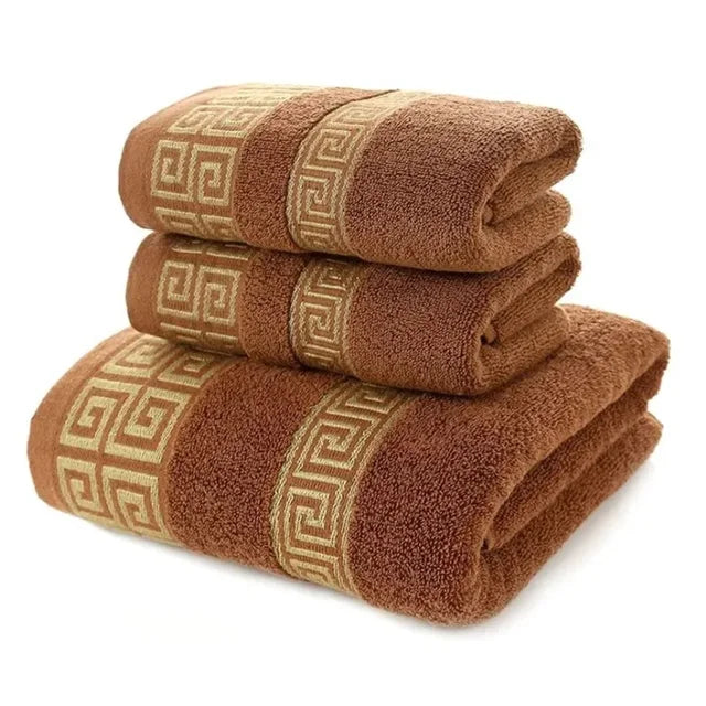 3 Piece Bath Towels Set 100% Cotton