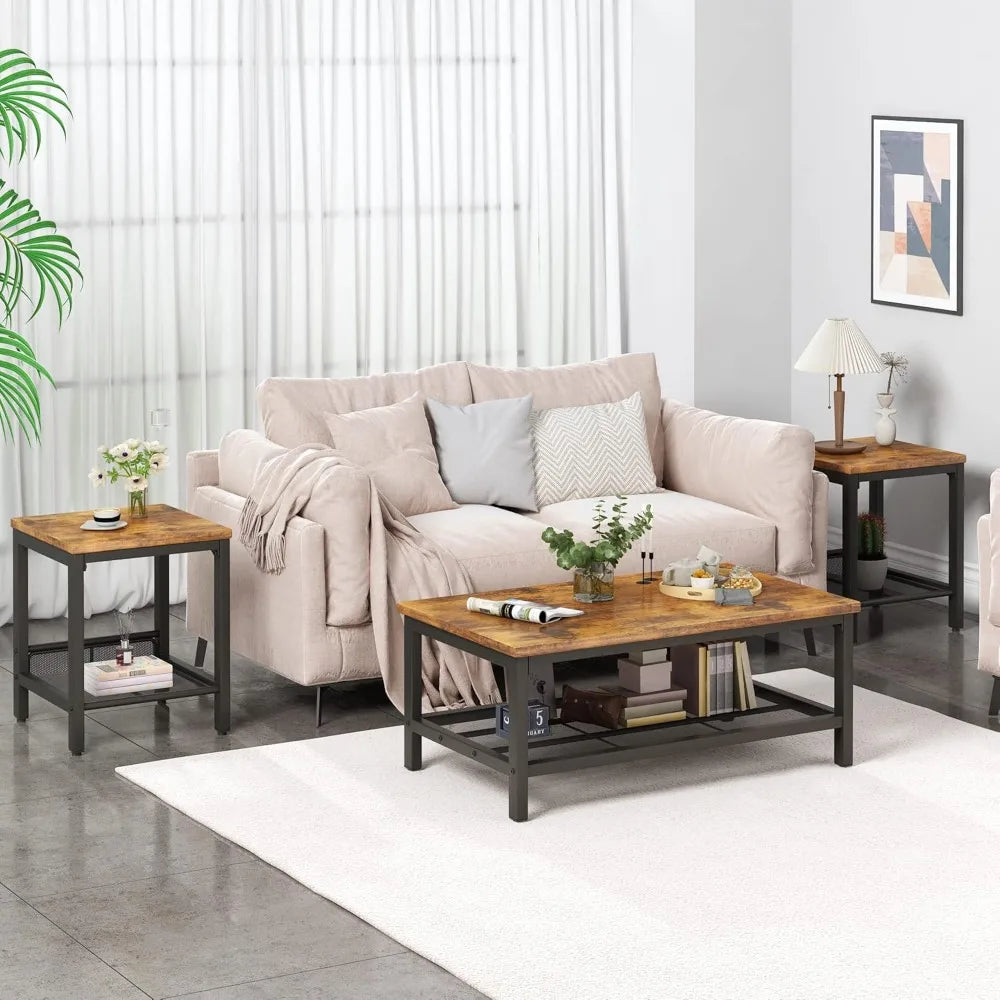 3 Pieces Modern Living Coffee Table Set