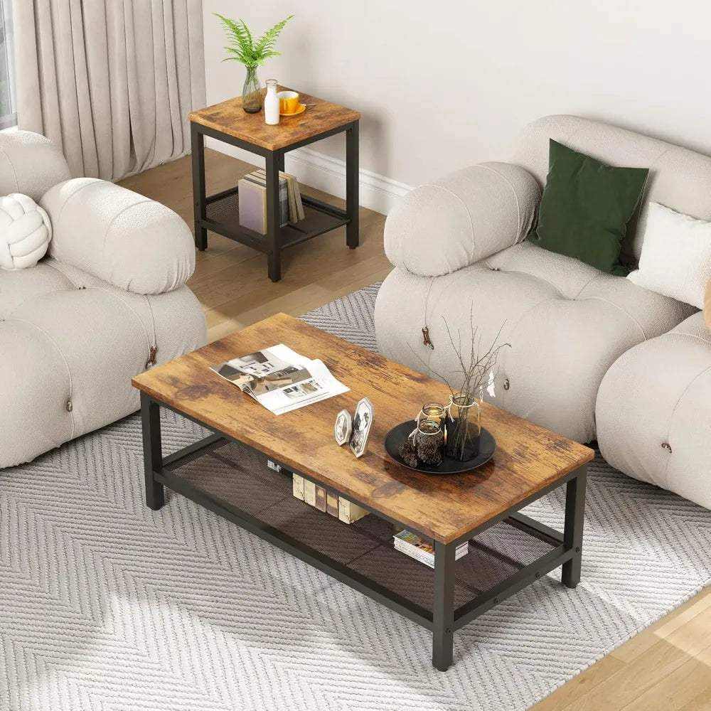 3 Pieces Modern Living Coffee Table Set