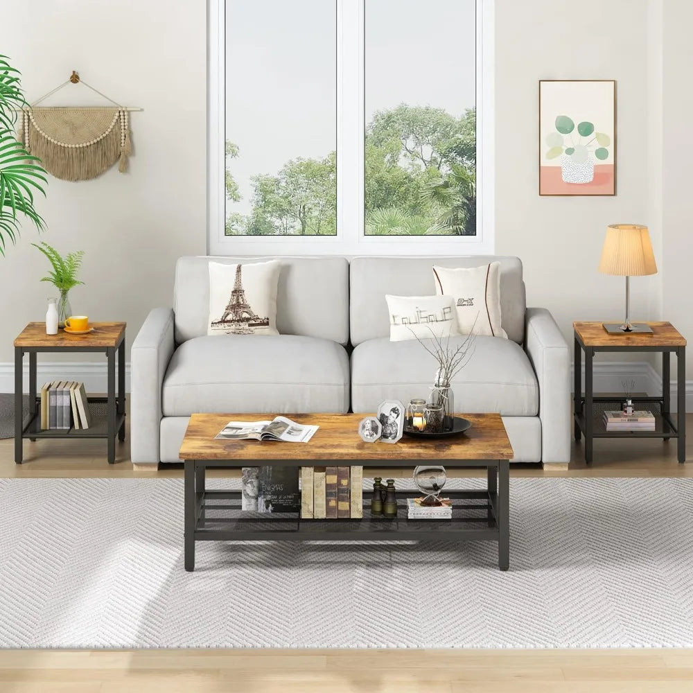 3 Pieces Modern Living Coffee Table Set