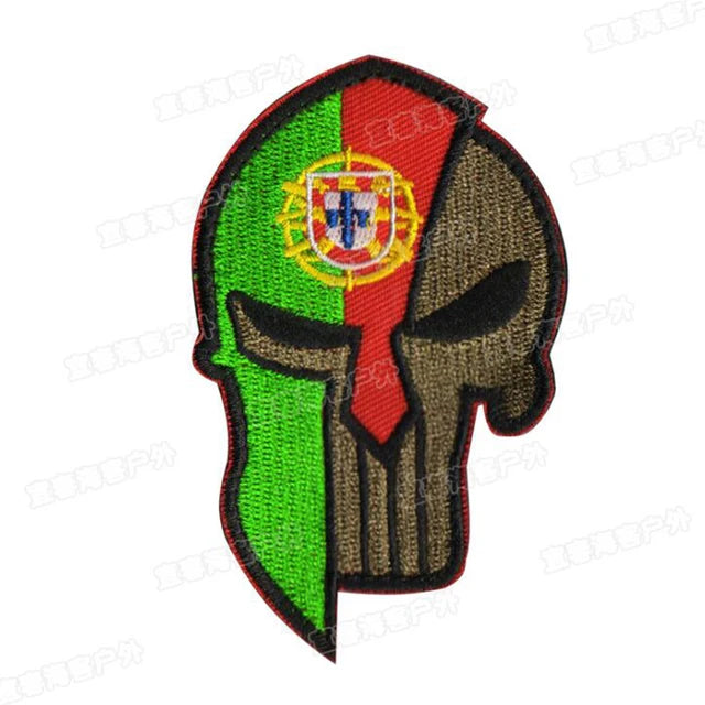 3D Embroidery Spartan Helmet Patch